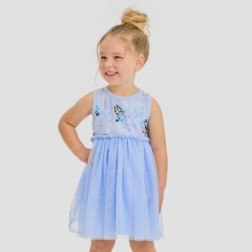Target Bluey Blue Sleeveless Scoop Neck Sundress